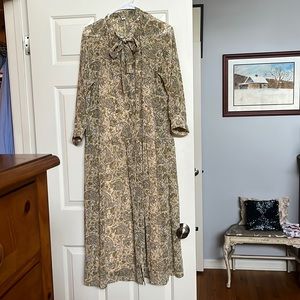 Semi-sheer chiffon maxi dress, EUC.
